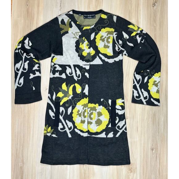 Pringle 1815 Scotland Long Cardigan Sweater Dress Snap Front Vintage sz S / US 4 - Picture 5 of 16